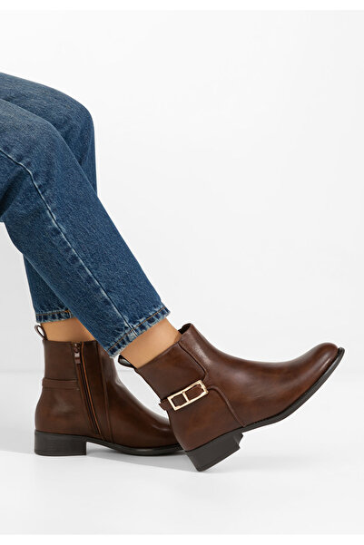 B T Shoes Γυναικεία μποτάκια Acadia καφε