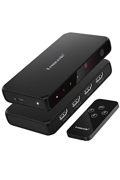 lemorele G99, 3 Portlu HDMI Switch 4K Görüntü Çoklayıcı Aktarıcı - 3 in 1 Uza...