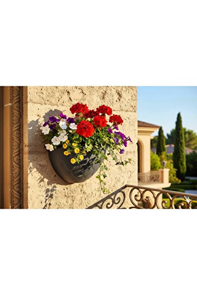 Livona Concep Duvar Tipi Çiçek Saksısı - Estetik Balkon ve Bahçe Tasarımı