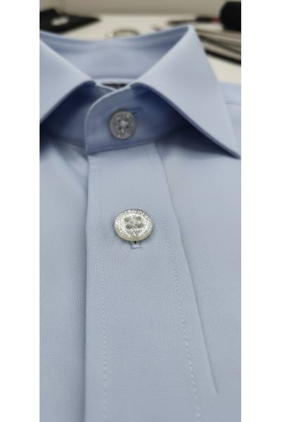 NESGO MODA Silver Sparkle Premium Shirt Button 10 mm 16 Sizes 100 Pieces