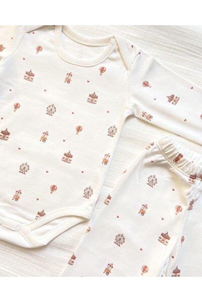 Zezig Carnival %100 Pamuk Organik Baskı Body Pantolon Takım