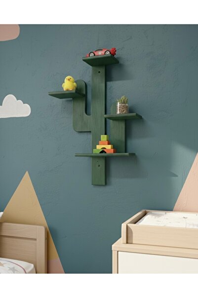 Alkan KAKTÜS DUVAR RAF YEŞİL ESKİTME TARZ