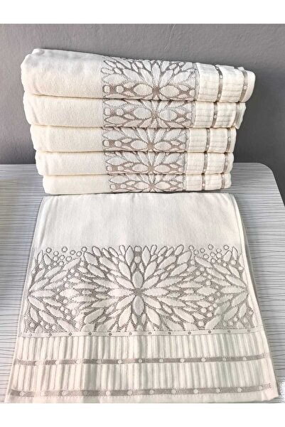 Peacock 6 bucăți de prosoape de mână cu model jacquard de lux (3000gr)