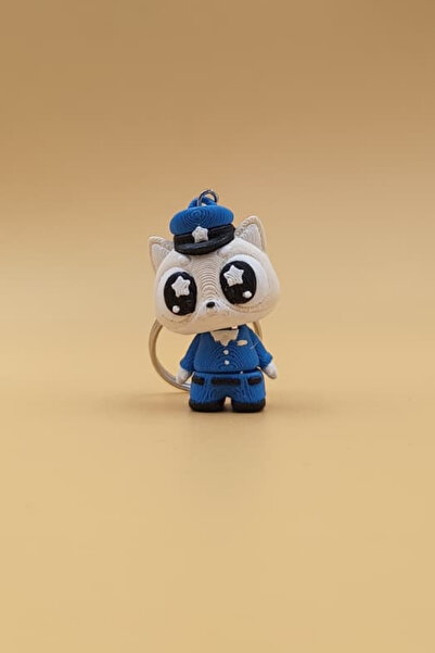 Rodopiva Yıldız Göz Polis Shiba Anahtarlık - Hareketli Anahtarlık Çanta Süsü ...