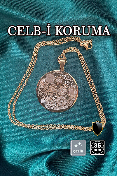 Miss TBee 🙏 Celb-I Protection Talisman Steel Necklace 🎨   Gold Color