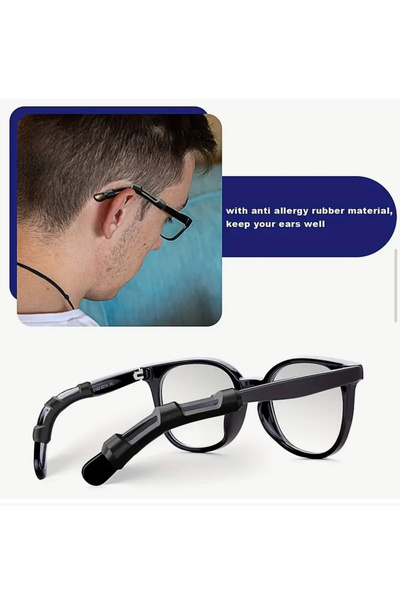 LUMAKS Glasses temple silicone ear protection glasses temple ear protection 1 pair black
