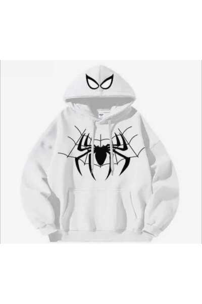 YRN COLLECTION سويت شيرت بقلنسوة مطبوع عليه عين العنكبوت للنساء والرجال للجنسين