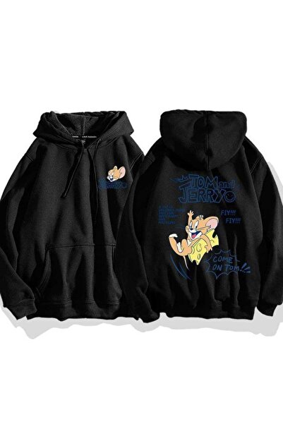 YRN COLLECTION سويت شيرت للجنسين للنساء والرجال توم آند جيري كوم مطبوع بغطاء ...