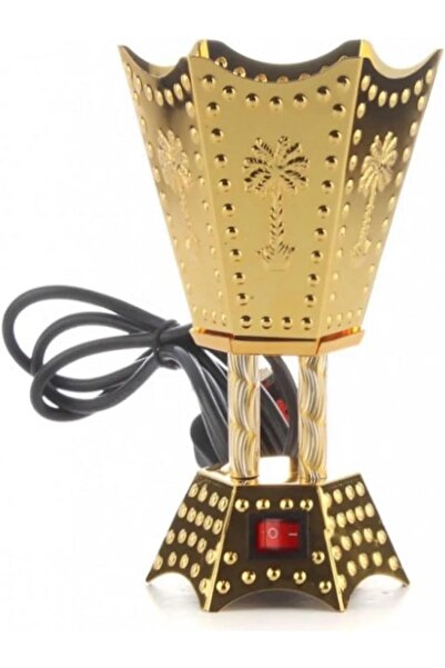 DLC مبخرة كهربائية 40 واط بتصميم خشبي ذهبي مع نظام لحفظ الزيت DLC-70101