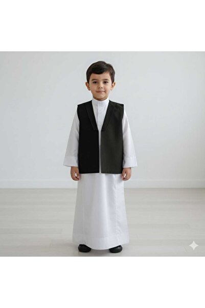 Aktham Summer vest for boys and young men, black.