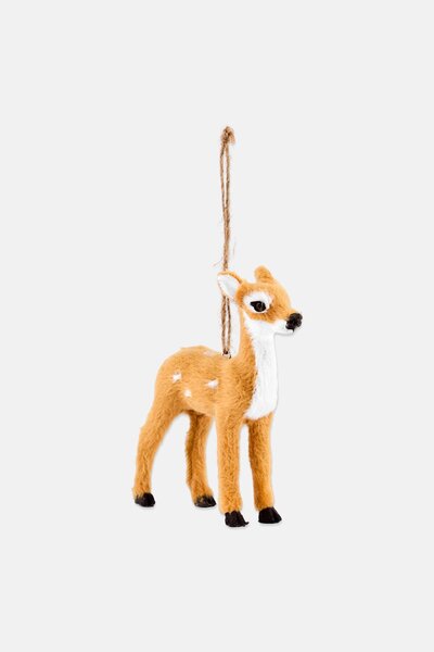 Muy Mucho Hanging Faws Christmas Ornaments, Brown