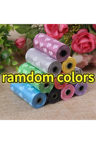 Choice5 5rolls Random 5/10/20/50rolls Random Color Cartoon Paw Graphic Dog Po...