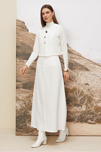 Alvina Buttoned Suit with Skirt 46236