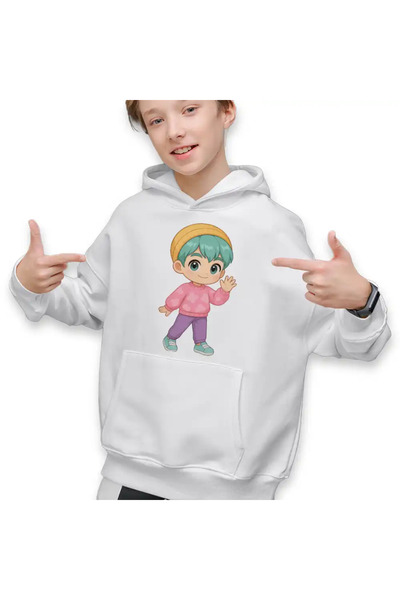 OEM Παιδικό Φούτερ με Κουκούλα για Αγόρια Huntrix Saja Αγόρια Baby Rapper Kpop