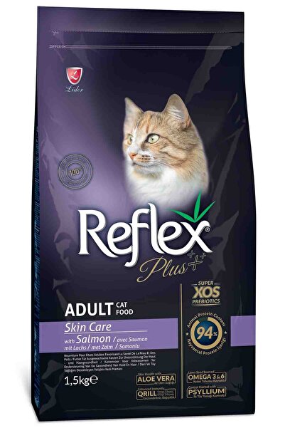 Reflex plus adult skin care 1,5kg somonlu yetişkin kedi maması deri ve tüy sa...