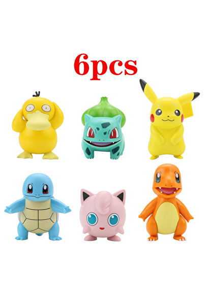 Choice5 5-8 سم، 6 قطع، 4 قطع، شخصيات بوكيمون بيكاتشو، ألعاب أنمي، مصنوعة من م...