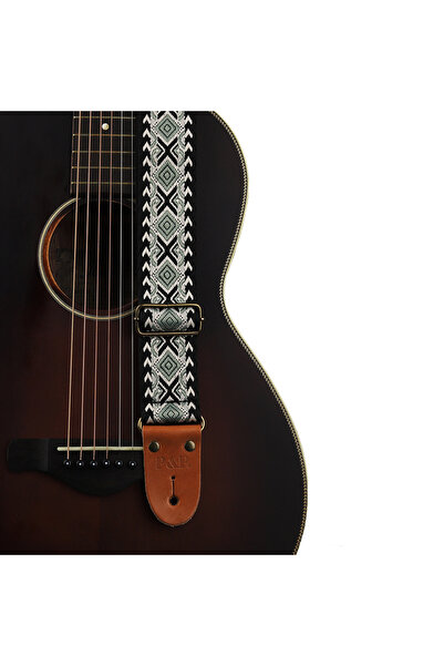choice2 B P&P Guitar Strap Adjustable Embroidered Belt with Leather End for B...