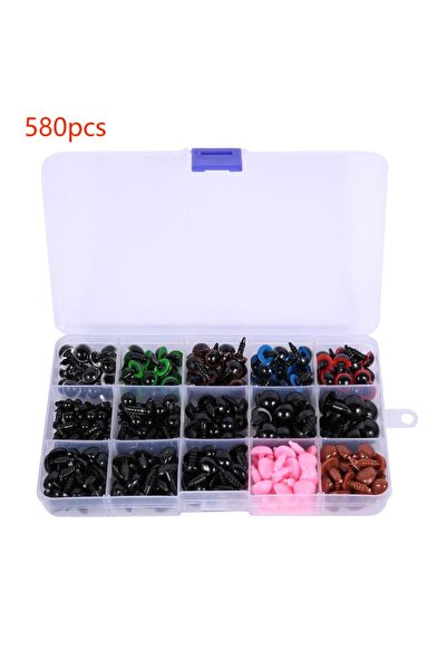 Choice 580 قطعة 560/580 قطعة عيون بلاستيكية لصنع الدمى، عيون بأزرار، أحجام مت...