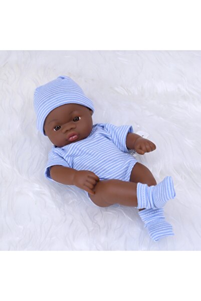 Choice stripedBL Black American Reborn Dolls Cute Mini 20cm Baby Bebe Doll To...