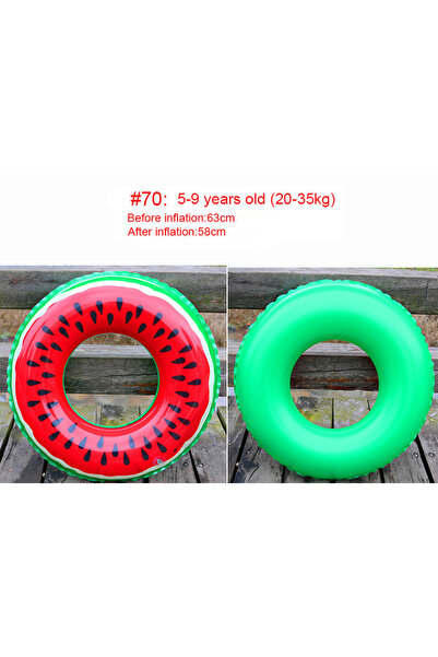 Choice عوامة حمام سباحة قابلة للنفخ على شكل بطيخة للأطفال من 5 إلى 9 سنوات، م...