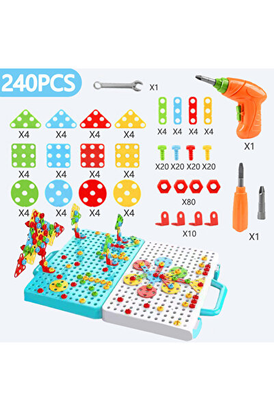 Choice4 240 قطعة من أدوات فك وتركيب الصواميل الكهربائية، ألعاب تعليمية للأطفا...