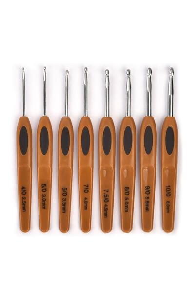 Choice مجموعة من 8 قطع من إبر الكروشيه البيضاء بأحجام متنوعة من 2.5 إلى 6 مم،...