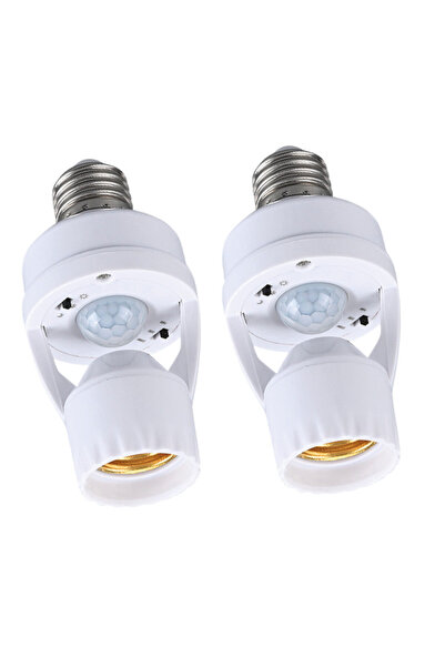 Choice 2pcs Smart Motion Sensor Light Bulb Holder E27 PIR Induction Sensor Ad...