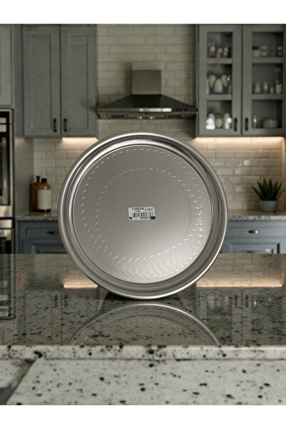 YAMAN ÇELİK HOME İnce Sunum Tepsisi & Servis Tepsisi Paslanmaz Çelik (5no - 35cm)