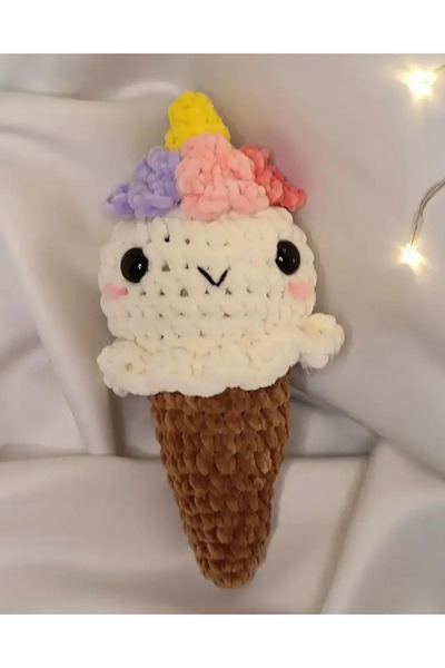 zeanqua El Yapımı Tığ İşi Dondurma Peluş Oyuncak: Amigurumi Hayvan Oyuncağı