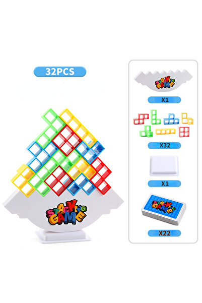 Choice1 32 قطعة بناء من الطوب (16-64 قطعة) لعبة أبراج تترا المتوازنة والمكدسة...