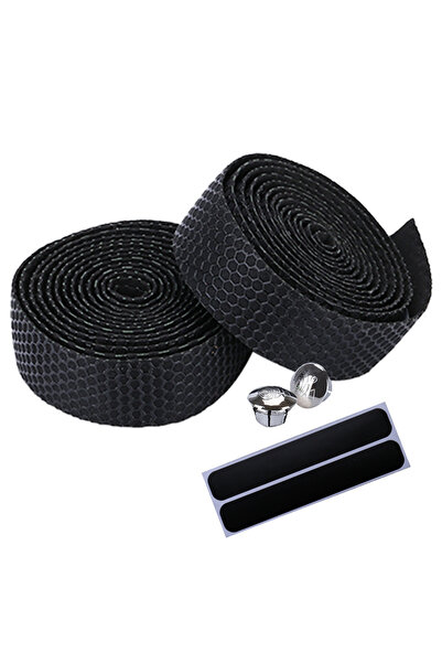 Choice شريط مقود دراجة طريق أسود، يسمح بمرور الهواء، حزام مقود مانع للانزلاق،...