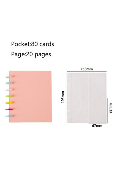 Choice ألبوم صور كيبوب وردي اللون، 20 صفحة، 3 بوصات، مع غلاف داخلي بلون موحد،...