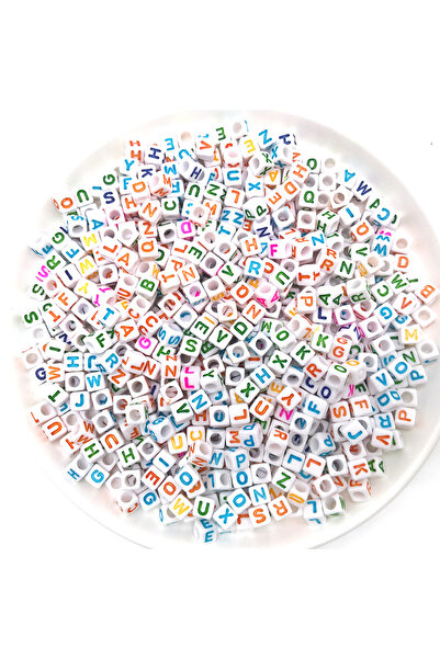 Choice7 14152-100pcs-A Randomly Mix 100pcs Acrylic 26 English Letter Beads Ro...