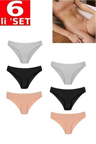 Papatya Pamuklu 6'lı lazer kesim iz yapmaz külot