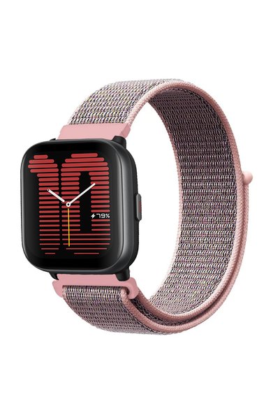 Tagomoon Amazfit Active ile Uyumlu Kordon Cırt Cırtlı Spor Kumaş Kayış