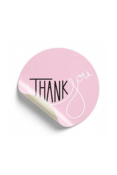 koliciabla ملصق 'شكرًا لك' باللون الوردي الباستيل (4×4 سم) - 48 قطعة |   أبسط صيغة للكرامة