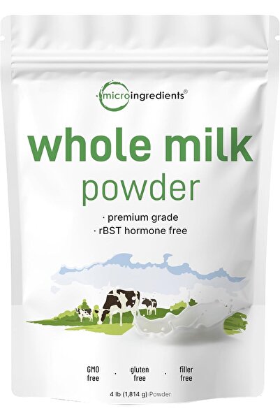 Micro ingredients Whole Milk Powder, 4 Pounds