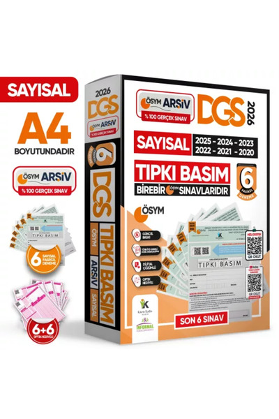 Karakutu Yayınları 2026 DGS SAYISAL (SAY) ÖSYM Çıkmış Soru Tıpkı Basım 6lI De...