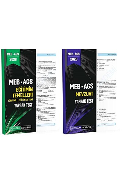 Pegem Akademi Yayıncılık Pegem 2026 MEB-AGS Eğitimin Temelleri + Mevzuat Yapr...