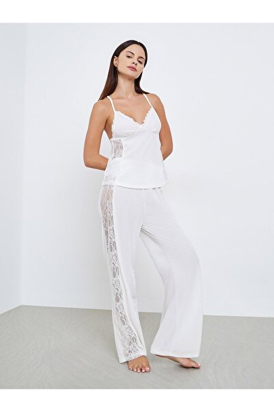 Styli Side Lace Insert Cami and Pyjama Set