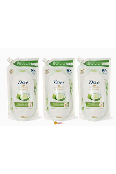 Dove Set 3 x Liquid Soap -Refill Refreshing Care – Cucumber & Green Tea