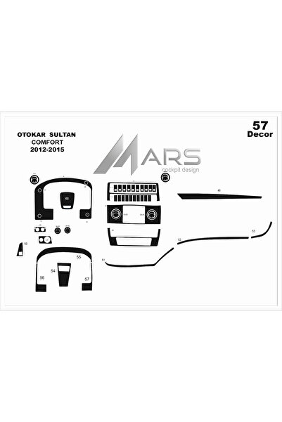 Marscockpitdesign غطاء كونسول وصندوق السيارة أوتوكار سلطان، 57 قطعة، لموديلات...