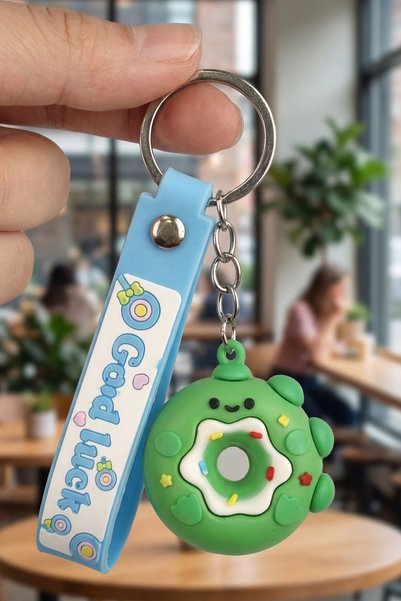 shop Colorful Donut (Donut) Rubber Keychain – Fun Design, Lightweight and Durable