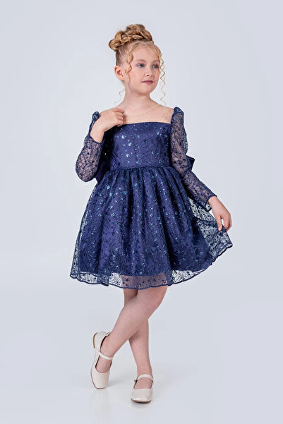 vestitino Rochie de seara pentru fete din tul cu paiete model umflat 3-12 ani