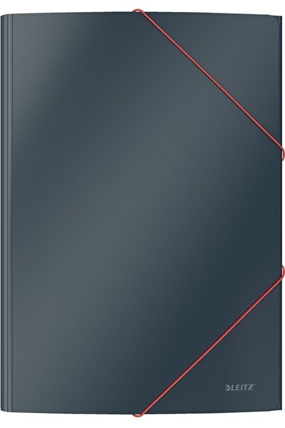 Leitz Mapa cu elastic Cosy, carton lamiant, certificare FSC, A4, 150 coli, gri antracit