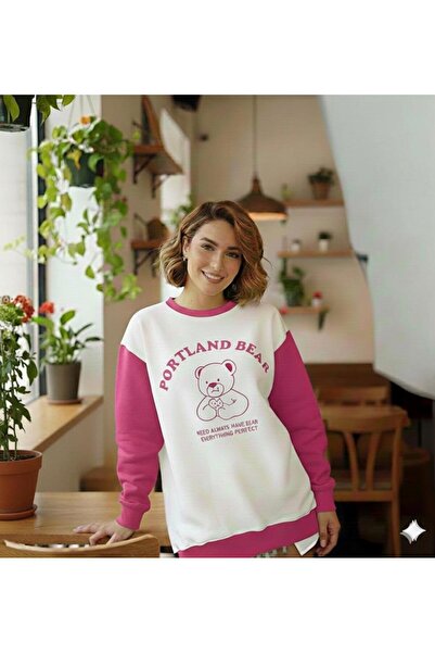 BUWOM سترة بورتلاند بير مطبوع رجلاند كول قصة فضفاضة