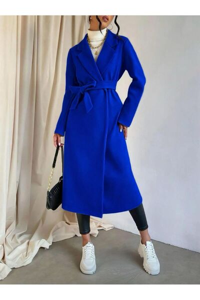 mass fashion Kadın Yırtmaç Detaylı Kaban