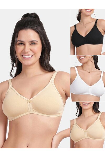 Envie By Styli Pack of 3 - Solid Backless Non-Padded Bra