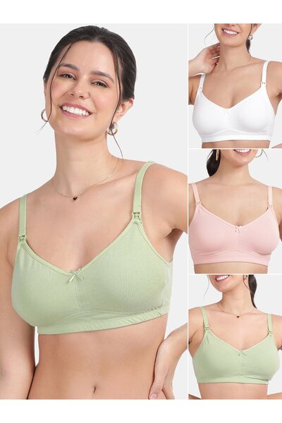 Envie By Styli Pack of 3 - Padded Non-Wired Maternity Bra