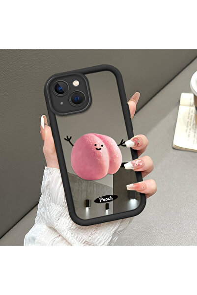 ucuc حافظة سيليكون سوداء مقاومة للسقوط متوافقة مع آيفون 14 بلس مع أنماط فواكه...